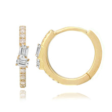 Load image into Gallery viewer, Two Diamonds Hoops
