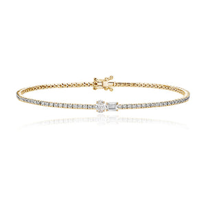 Two-Diamonds Tennis Bracelet