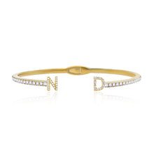 Load image into Gallery viewer, Personalized Pave Cuff Bangle
