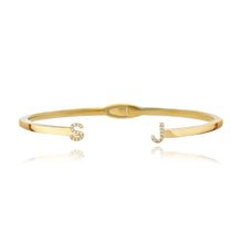 Load image into Gallery viewer, Gold Personalized Cuff Bangle
