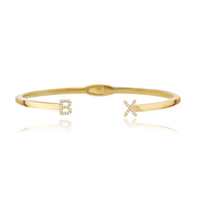 Load image into Gallery viewer, Gold Personalized Cuff Bangle

