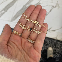 Load image into Gallery viewer, Two Pave Names and Pave Charm Necklace

