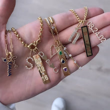 Load image into Gallery viewer, Gold Charms and Pave Initials Charm
