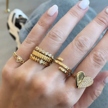 Load image into Gallery viewer, Thin Striped Gold Ring
