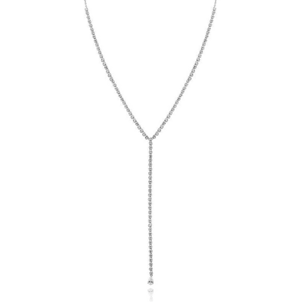 Pear Drop Lariat Tennis Necklace