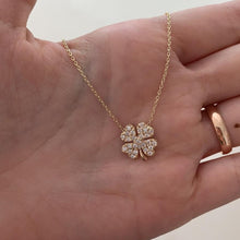 Load image into Gallery viewer, Diamond Clover Chain Necklace
