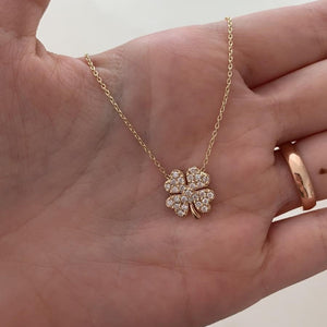 Diamond Clover Chain Necklace