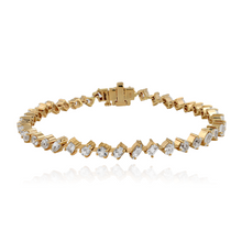 Load image into Gallery viewer, White Topaz Multi Shape Tennis Bracelet
