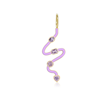 Load image into Gallery viewer, Wiggly Enamel Multi Gemstones Charm
