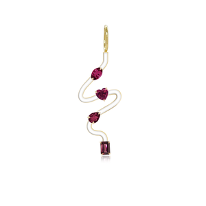 Wiggly Enamel Multi Gemstones Charm