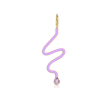 Load image into Gallery viewer, Wiggly Enamel Gemstone Charm
