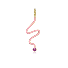 Load image into Gallery viewer, Wiggly Enamel Gemstone Charm
