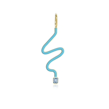 Load image into Gallery viewer, Wiggly Enamel Gemstone Charm
