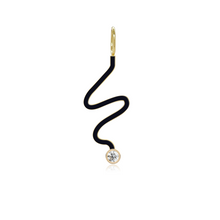 Load image into Gallery viewer, Wiggly Enamel Solitaire Diamond Charm
