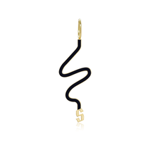 Load image into Gallery viewer, Wiggly Enamel Gold Initial Charm
