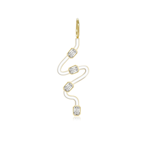 Load image into Gallery viewer, Wiggly Enamel Multi Diamonds Charm
