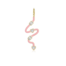 Load image into Gallery viewer, Wiggly Enamel Multi Diamonds Charm
