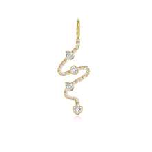 Load image into Gallery viewer, Wiggly Pave Multi Solitaire Diamonds Charm
