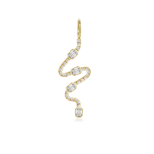Wiggly Pave Multi Solitaire Diamonds Charm