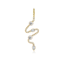 Load image into Gallery viewer, Wiggly Pave Multi Solitaire Diamonds Charm
