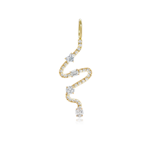 Load image into Gallery viewer, Wiggly Pave Multi Solitaire Diamonds Charm
