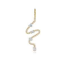 Wiggly Pave Multi Solitaire Diamonds Charm
