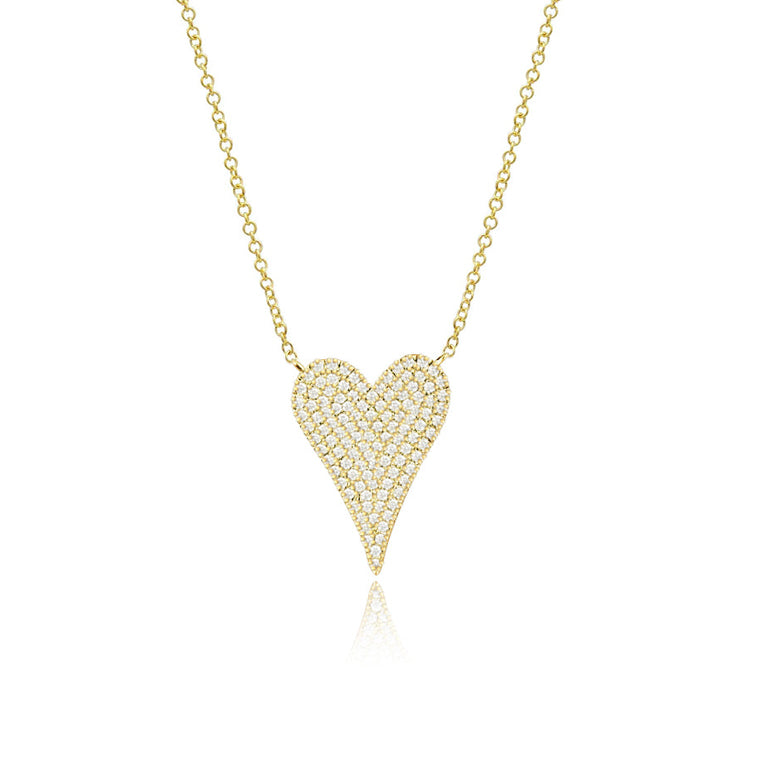 Modern Diamond Heart Necklace
