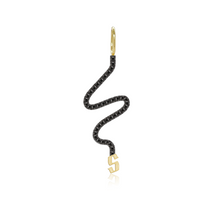 Load image into Gallery viewer, Wiggly Pave Gold Initial Charm
