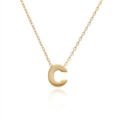 Block Initial Necklace