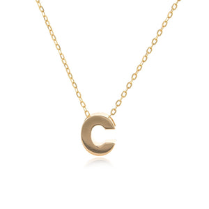 Block Initial Necklace