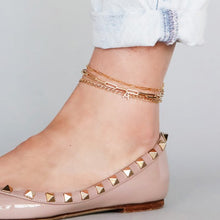 Load image into Gallery viewer, Pave Initial Flat Cuban Anklet
