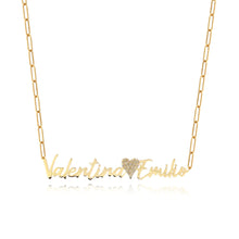 Load image into Gallery viewer, Two Gold Names and Charm Necklace
