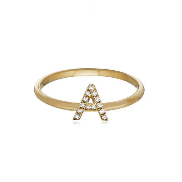 Diamond Initial Ring