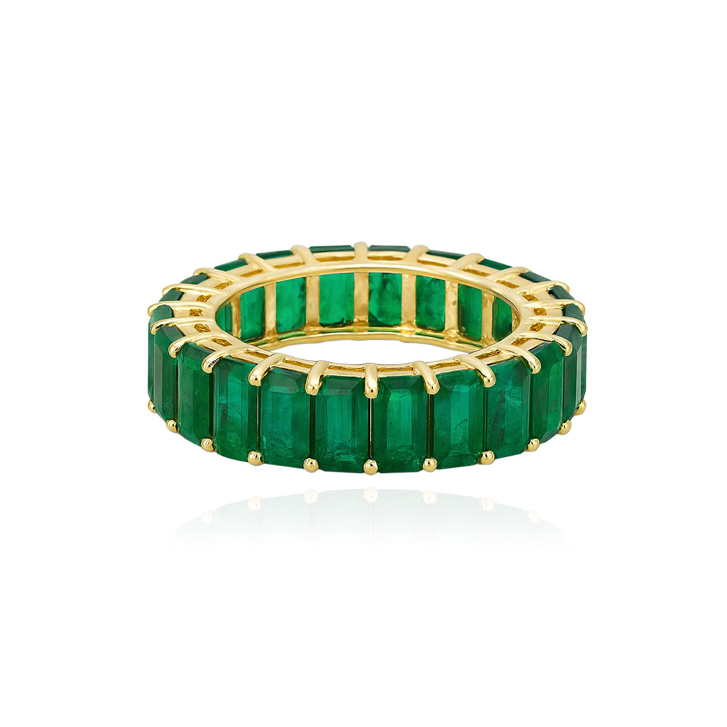Emerald Eternity Ring Emerald Cut