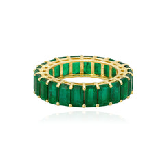 Emerald Eternity Ring Emerald Cut