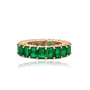 Emerald Eternity Ring Emerald Cut