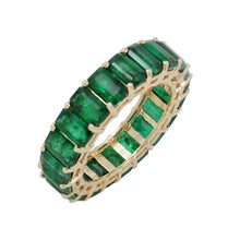 Load image into Gallery viewer, Emerald Eternity Ring Emerald Cut
