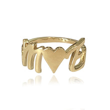 Load image into Gallery viewer, Initials and Heart Gold Ring
