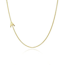 Load image into Gallery viewer, Side Initial Gold Necklace
