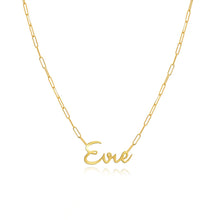 Load image into Gallery viewer, Cutout Name Paperclip Necklace
