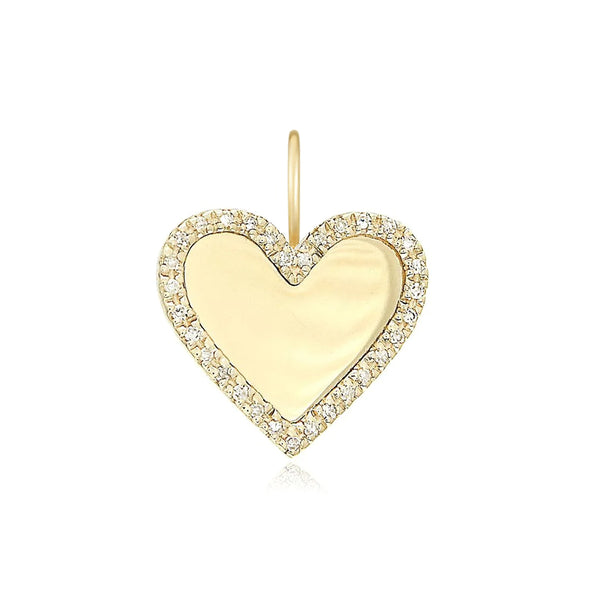 Heart Pave Plate Charm