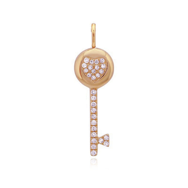 Heart Key Charm
