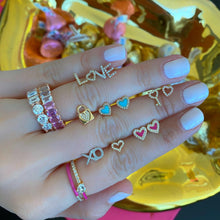 Load image into Gallery viewer, Pave Heart Key Stud
