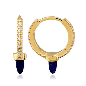 Pave Spike Stone Huggie