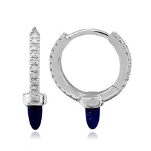Load image into Gallery viewer, Pave Spike Stone Huggie
