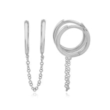 Load image into Gallery viewer, Double Huggie Chain Earring
