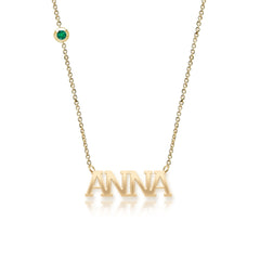 Multiple Cutout Gold Names Necklace