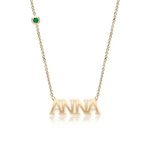 Multiple Cutout Gold Names Necklace