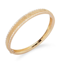 Load image into Gallery viewer, Baguette Outline Textured Bangle
