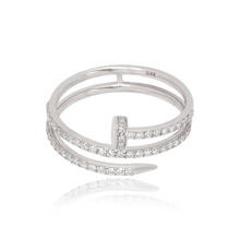 Load image into Gallery viewer, Pave Swirl Nail Ring
